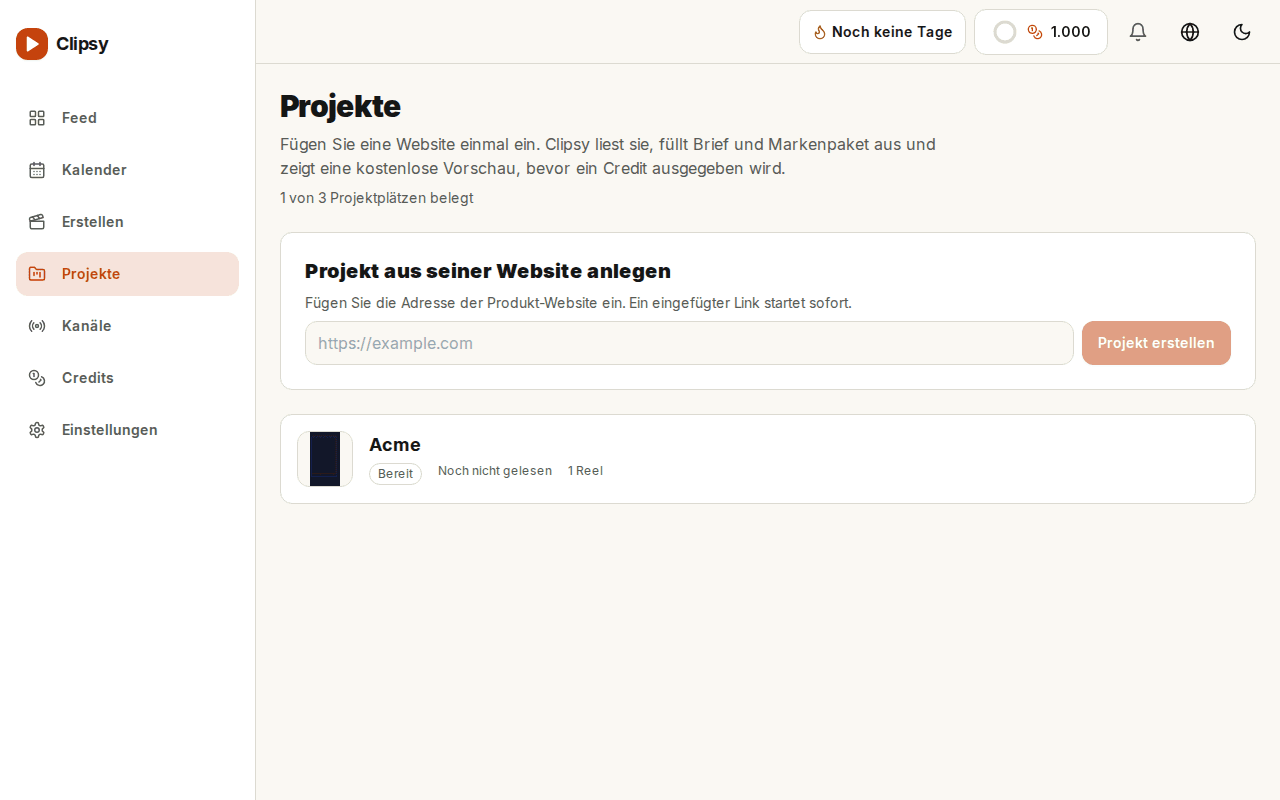 Projektbriefing aus Ihrer Website