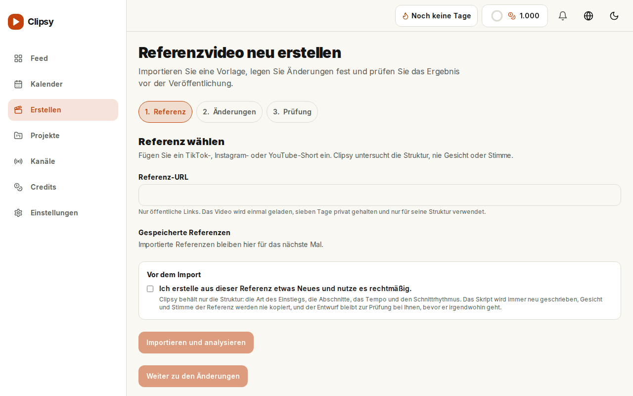Referenzvideo neu gestalten