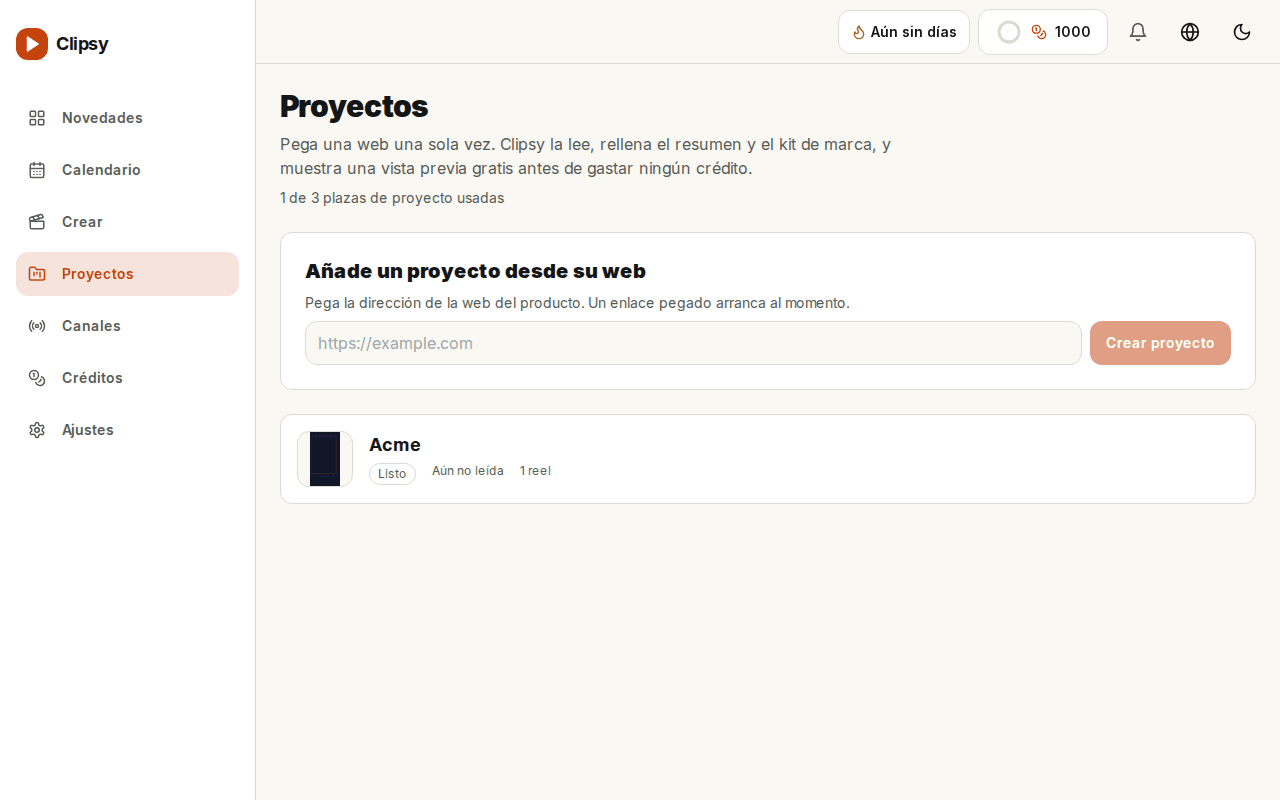 Importación del proyecto