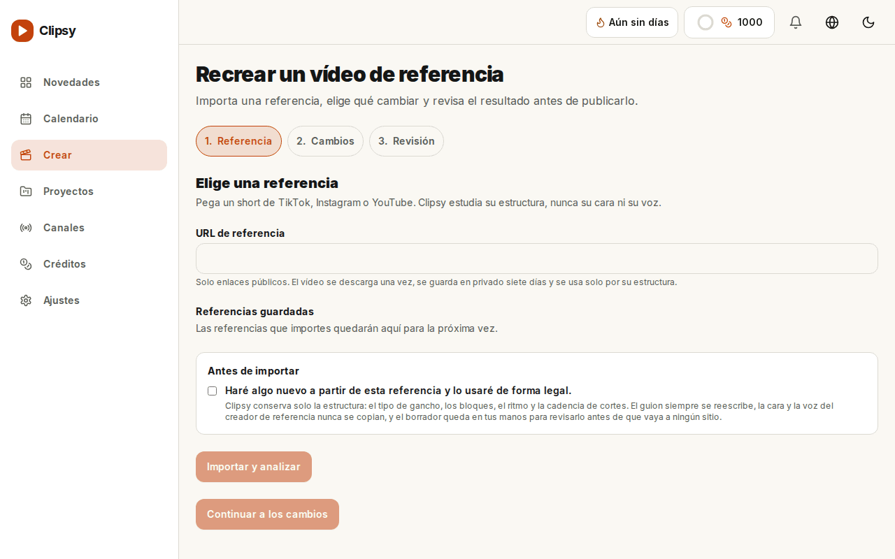 Adapta un vídeo de referencia