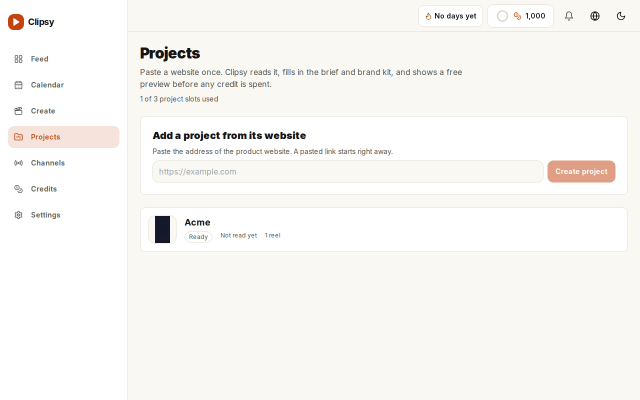 Project intake